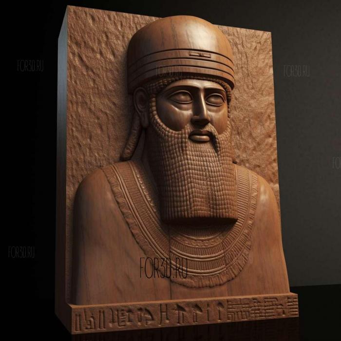 Hammurabi 3 stl model for CNC